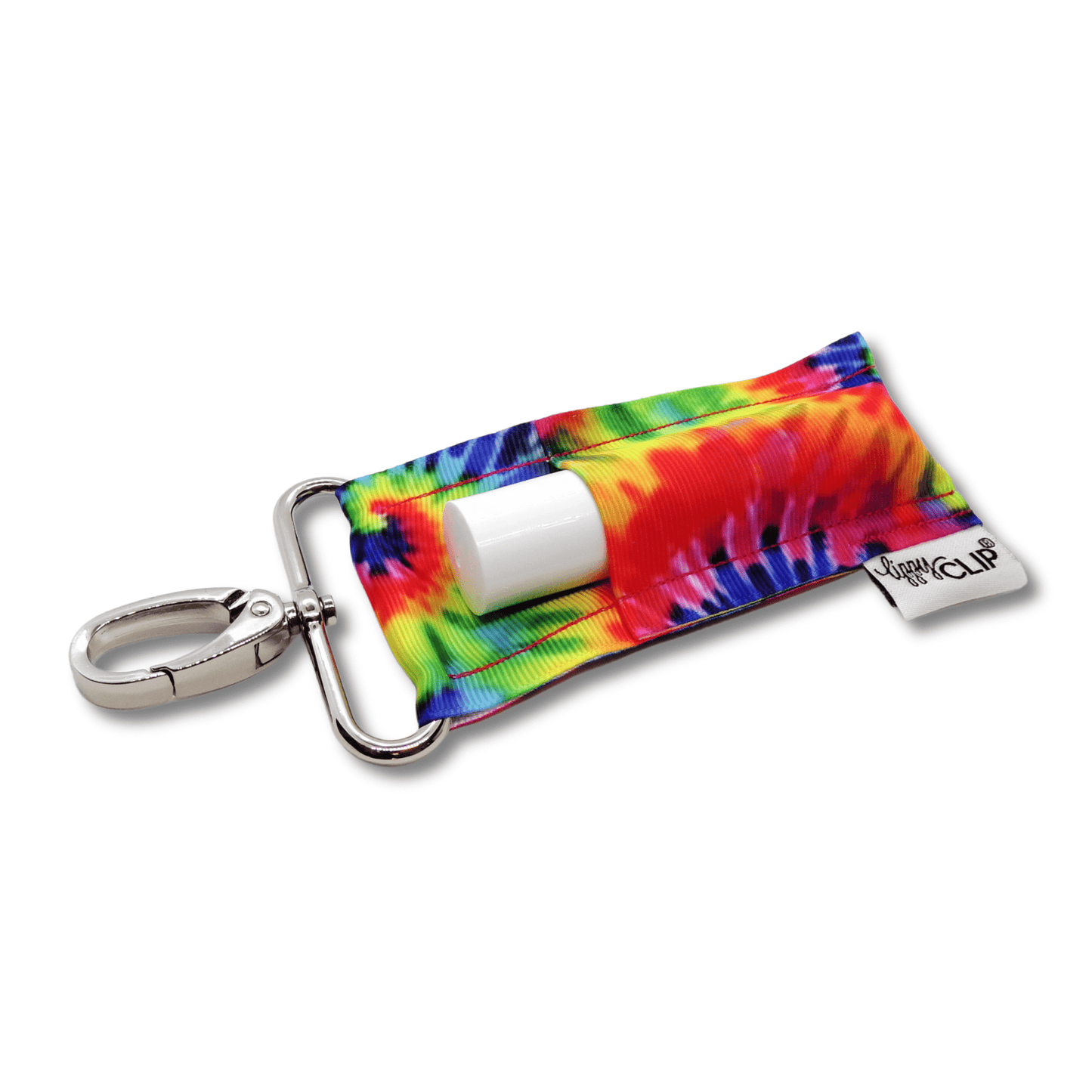 Tie Dye LippyClipKISS for larger lip balms, essential oils: Standard Size (most common)
